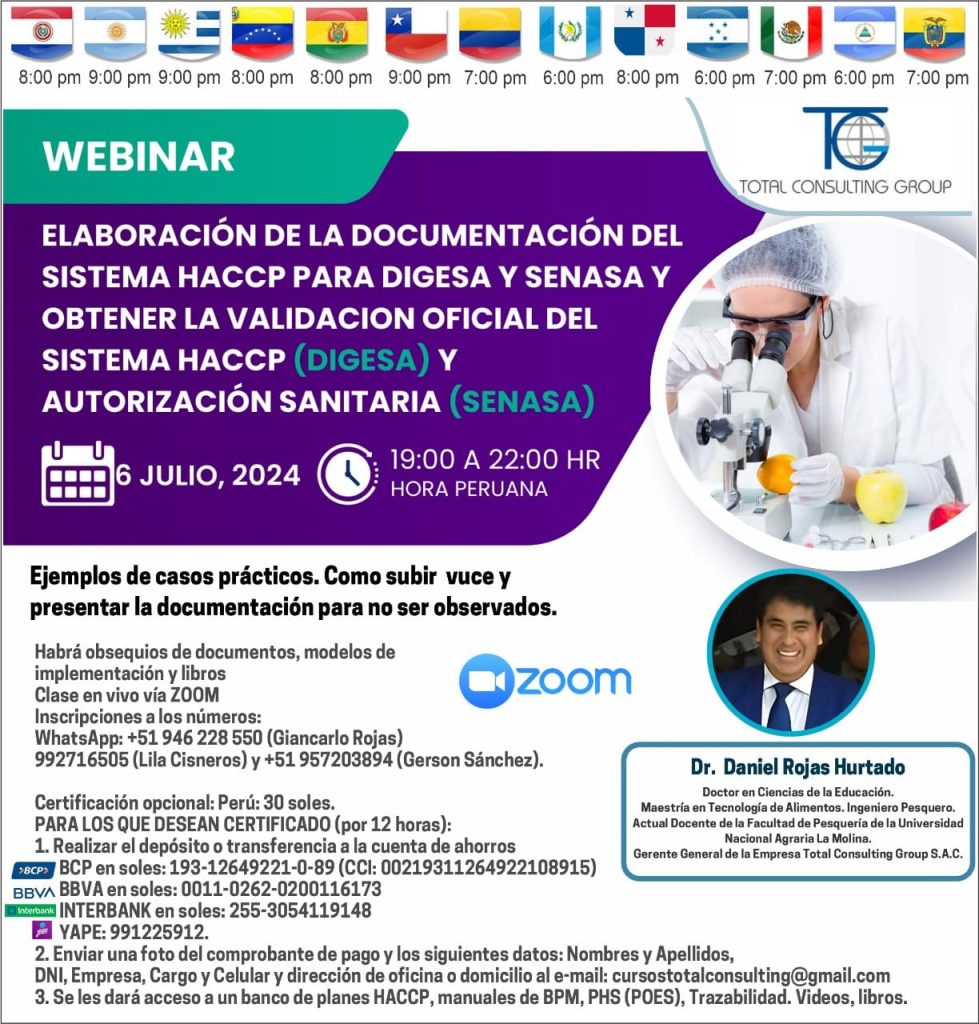 webinar documentacion sistema haccp senasa digesa